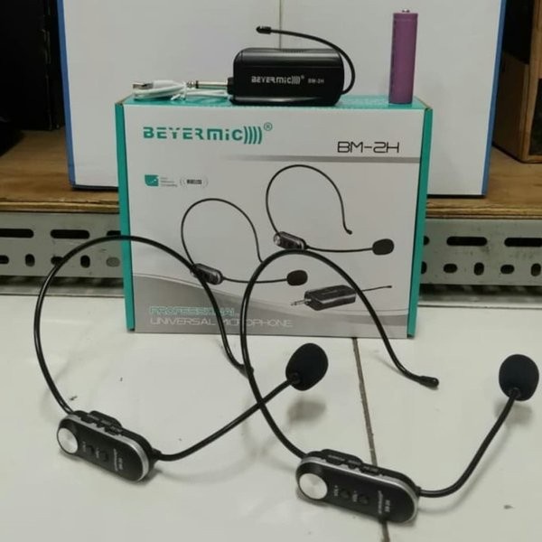 Mic Wireless Beyermic BM2H BM 2H UHF isi 2 Headset Telinga Imam Bando ORIGINAL