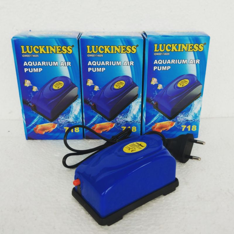 Mesin Aerator 1 lubang LUCKINESS 718 airpump aquarium air pump akuarium mesin gelembung udara