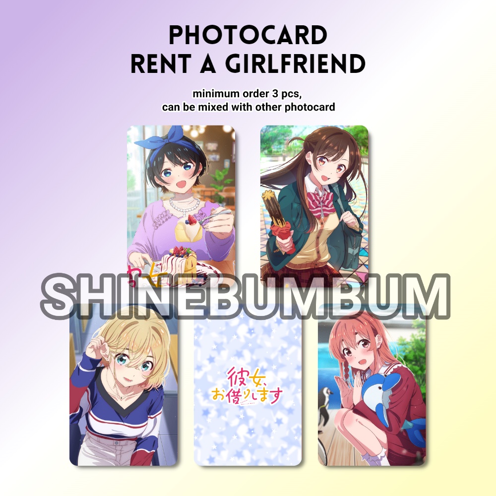 Photocard Anime Rent-A-Girlfriend (2 sisi)