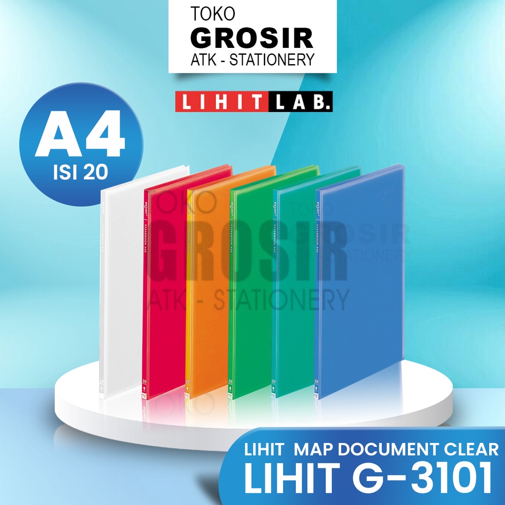 

LIHIT LAP MAP DOCUMENT Clear pocket A4 20 pocket G-3101