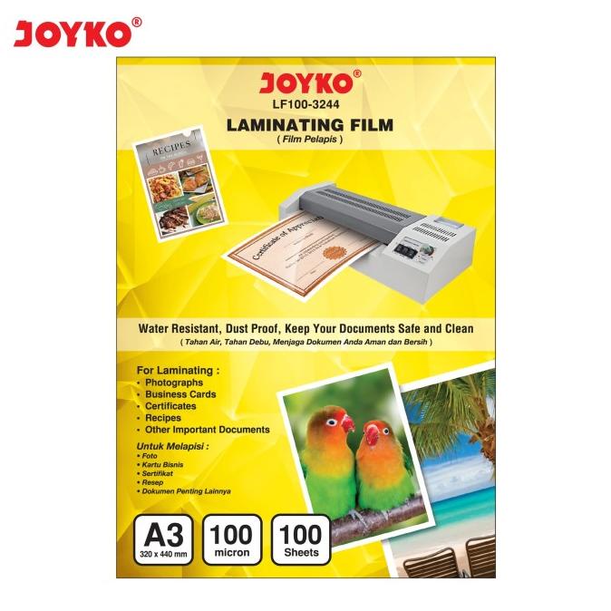 

Laminating Film Plastik Laminating Joyko Lf100-3244 A3 100 Sheets