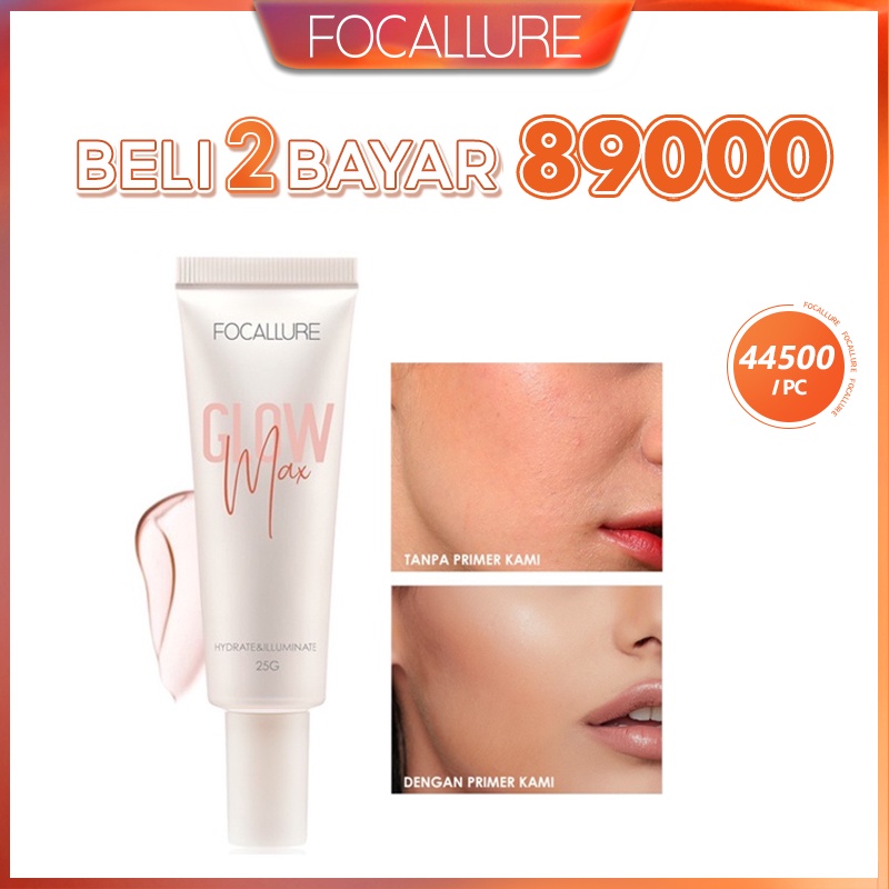 Focallure Glow Primer Pelembab/Pengontrol Minyak/Mencerahkan warna kulit