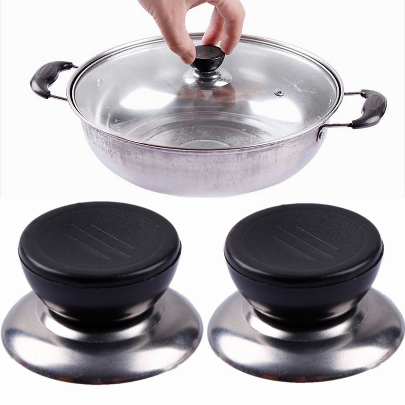 [Harga Grosir] Gesper Ketat Pegangan Tutup Panci Stainless Steel Tutup Panci Pegangan Tangan Anti Panas Ketel Cover Knobs Handle Kitchenware Aksesoris Pengganti