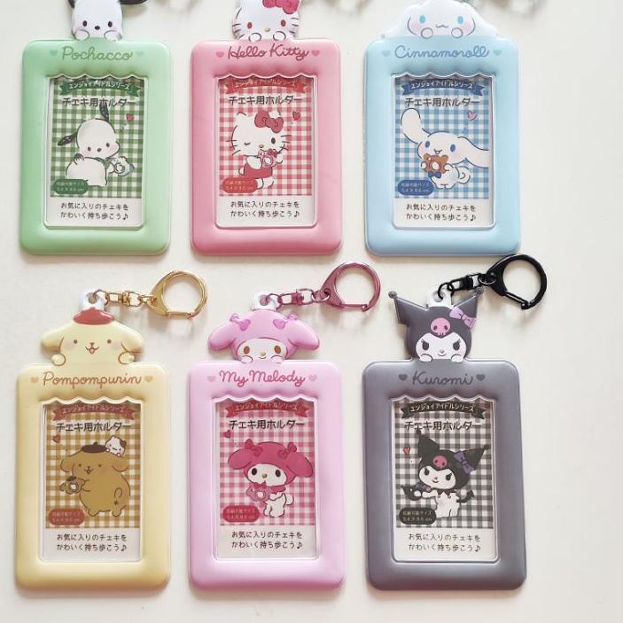 

향 ID Card Holder Name Tag Keychain / Gantungan Wadah Kartu Photocard PC Kpop Sanrio Lucu Hello Kitty My Melody Kuromi Cinnamoroll Pochacco Pompompurin Limited