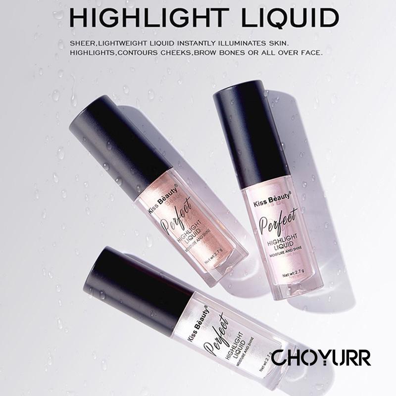 【COD】Contour/Brighten/Highlighter/Bronzer Cair Waterproof untuk Mencerahkan Wajah Makeup Kosmetik-CH