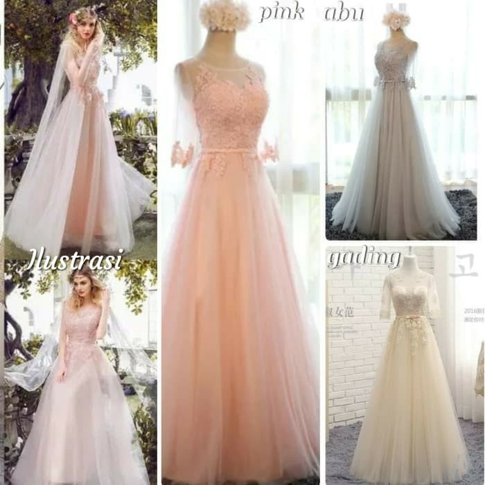 Free Slayer YLBLX Gaun Pesta Pengantin Wedding Dress Modern Muslimah