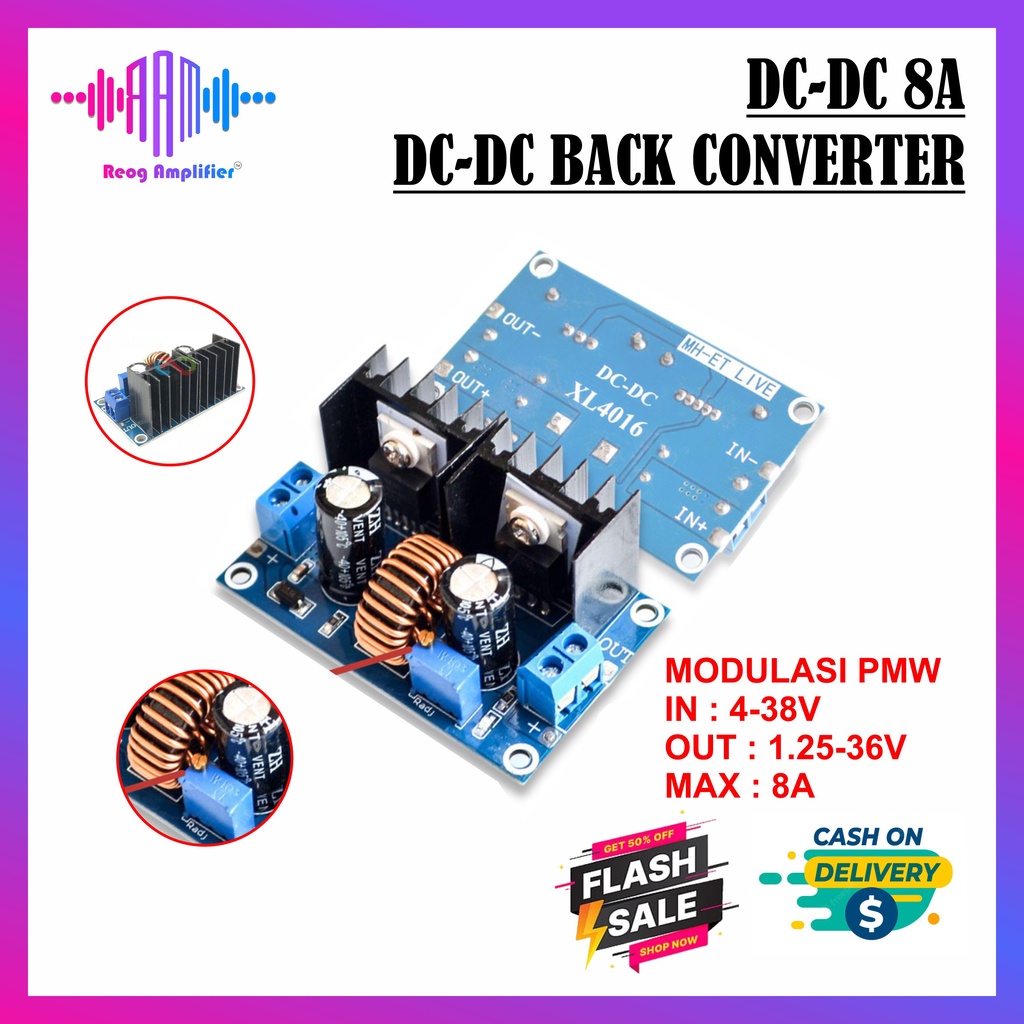 XL4016 STEP-DOWN BOARD MODULE MAX 8A 200W DC-DC BUCK CONVERTER