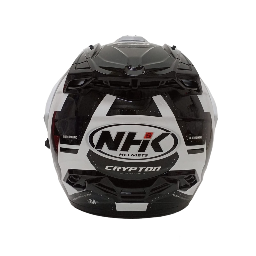 NHK PREDATOR CRYPTON MOTIF ROYAL WHITE BLACK GLOSY DOUBLE VISOR