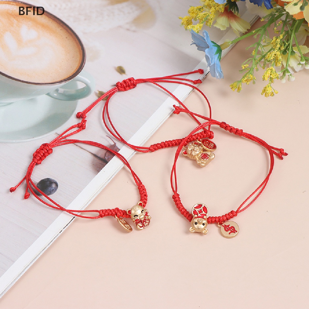 [BFID] 2022gelang Tali Imlek Macan Tali Merah Handmade Craft Gift [ID]