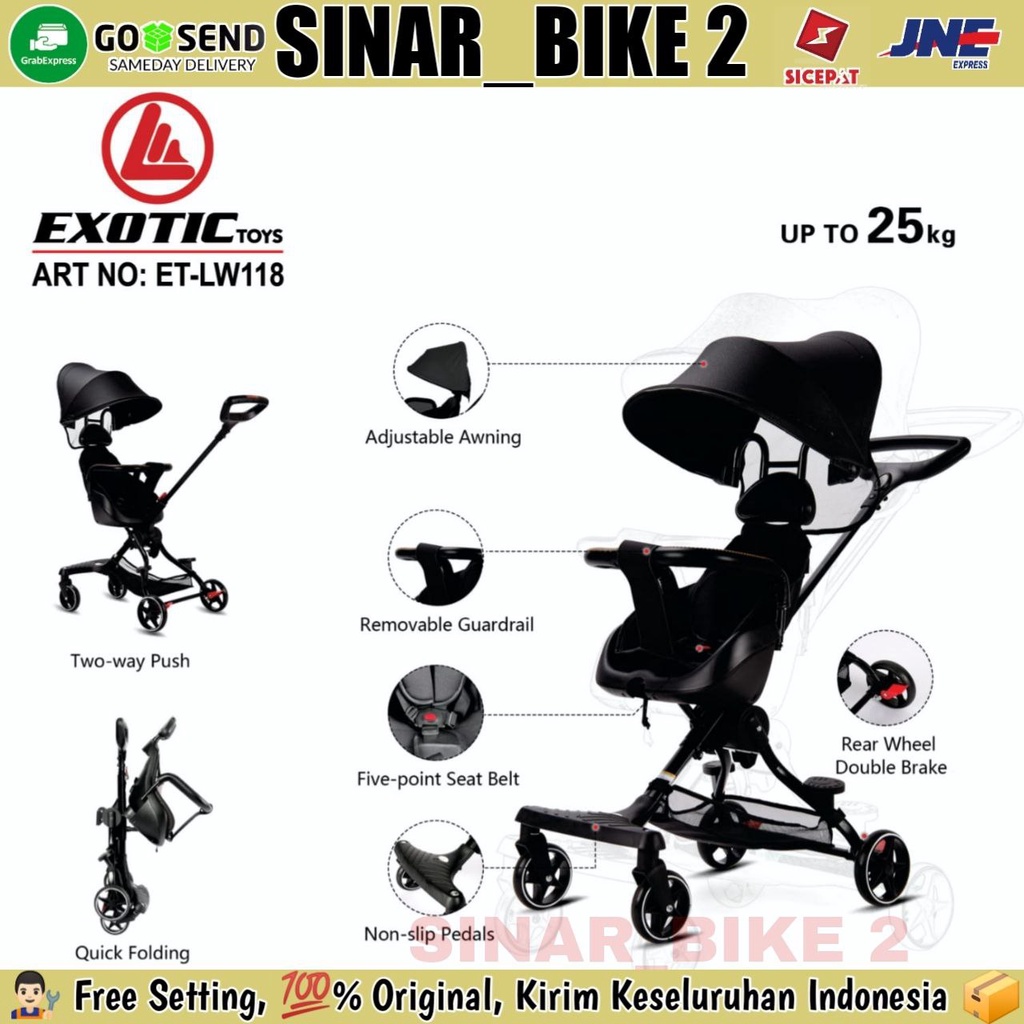 Magic Stroller Exotic LW-118 Kereta Dorong Stroller Bisa Dua Arah &amp; Magic Stroller Family City Stroller Bisa Dua Arah