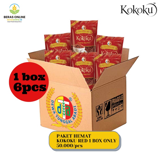 

Beras Merah Organic Kokoku Red 2kg Khusus Pembelian 1 box isi 6pcs