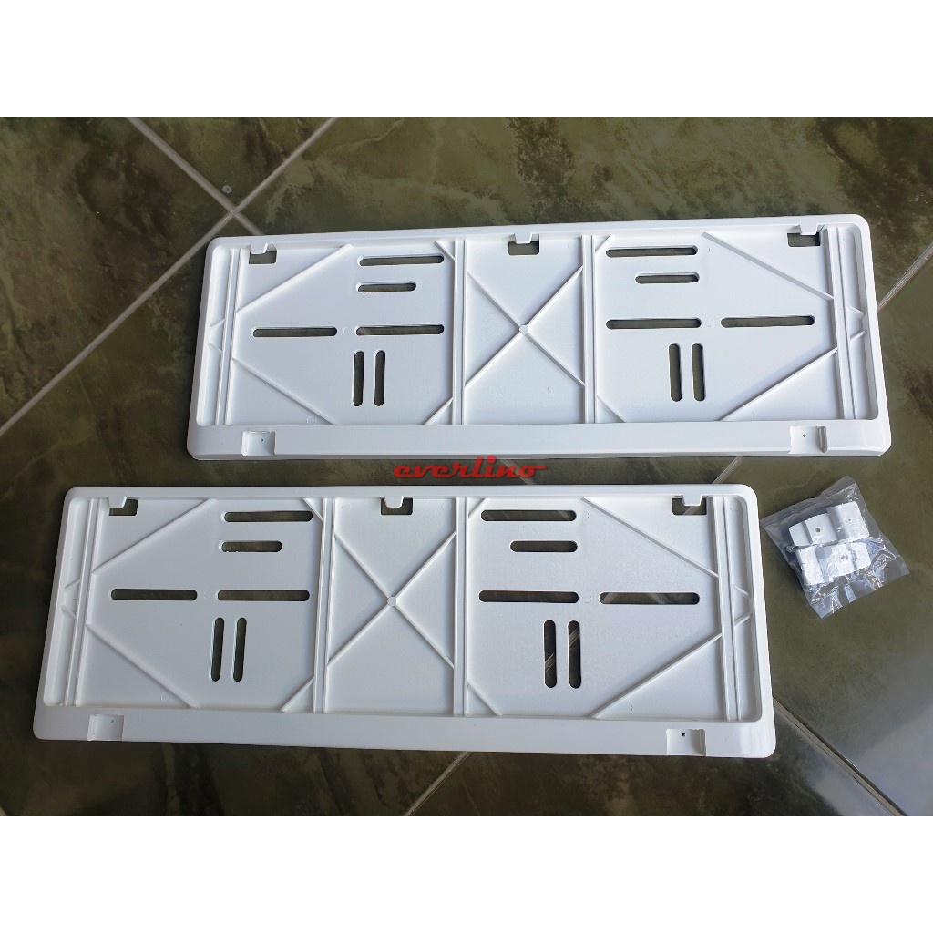 Jual Berkah Putih White Plat Nomor Mobil Nomer License Number Plate Frame Tatakan Dudukan Tempat