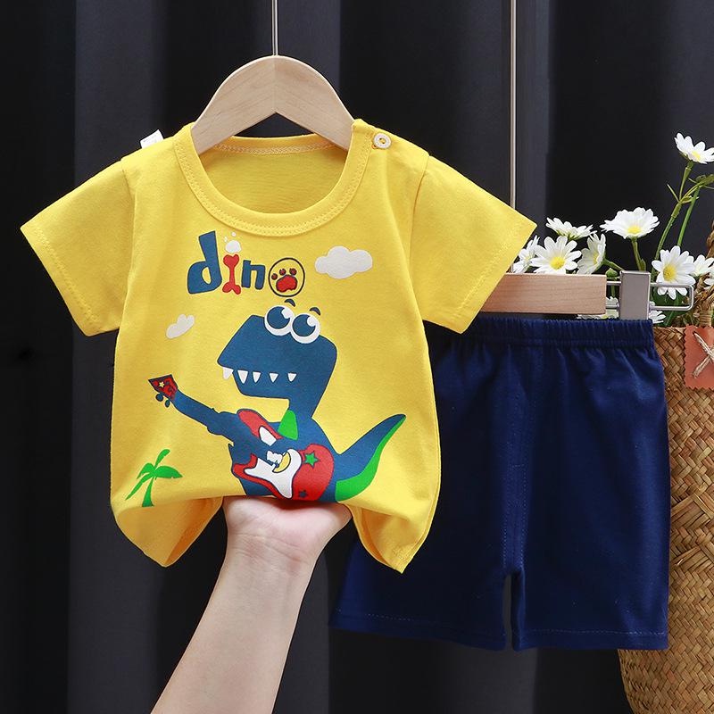 Baju setelan lengan pendek anak unisex lucu / setelan bayi usia 0-2 tahun keren import baju bayi import