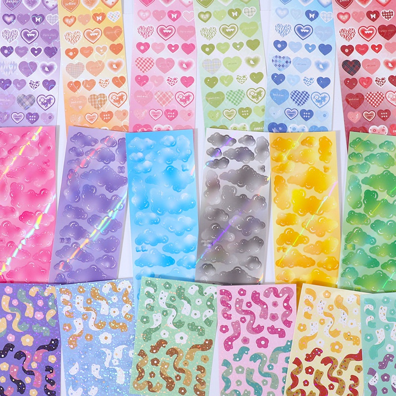 6/8/12pcs Stiker Lovely Dekorasi Kpop Idol Album Stiker DIY Toploader Card Lover Stiker Korea Stationery