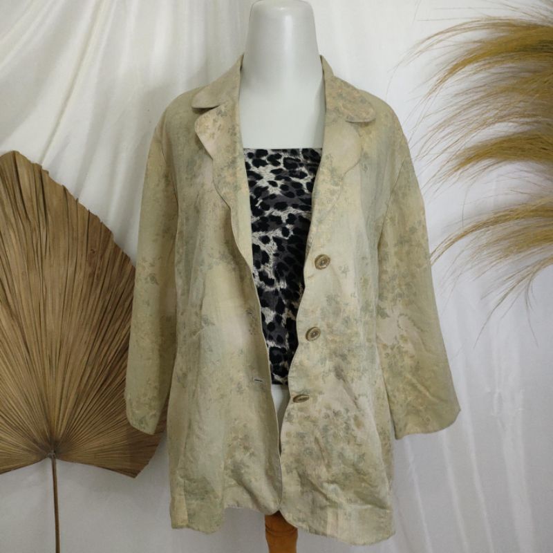 RIFT BLAZER KATUN VINTAGE OUTER BAJU ATASAN PAKAIAN WANITA LAWAS PRELOVED PL SECOND BEKAS BRANDED
