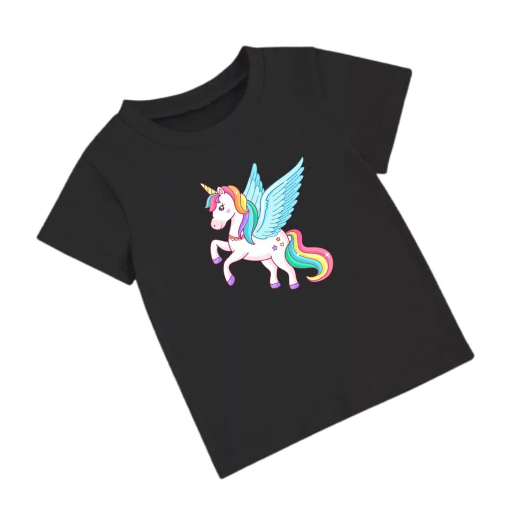 hZL_outfit Baju Kaos Anak Perempuan Kuda Pony Megan COD