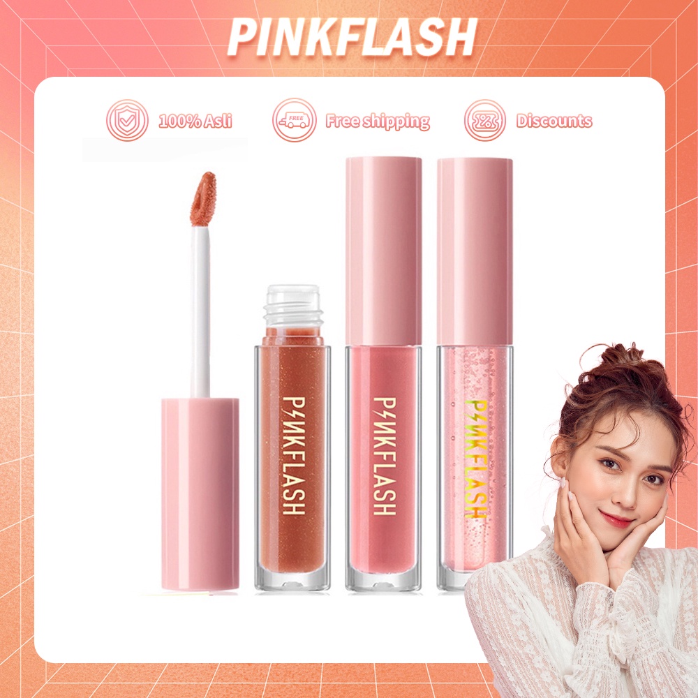 PINKFLASH OhMyGloss Glasir Bibir Moisturizing Shine and Shimmer Plumping Lip Gloss Lip Care