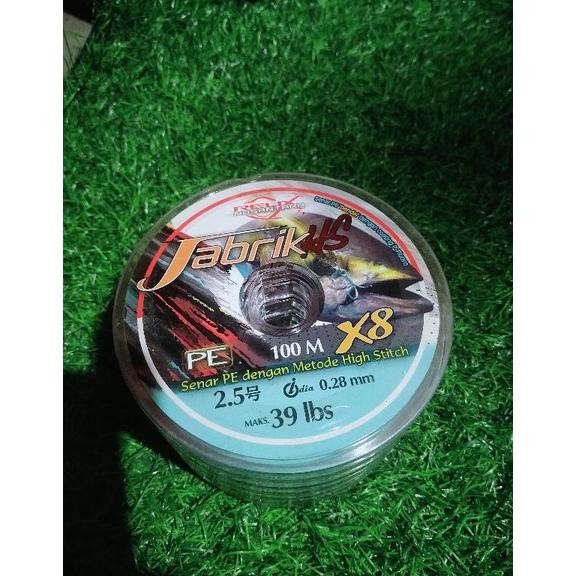 PE RELIX NUSANTARA JABRIK HS 2.5 X8 100METER MOSS GREEN BENANG