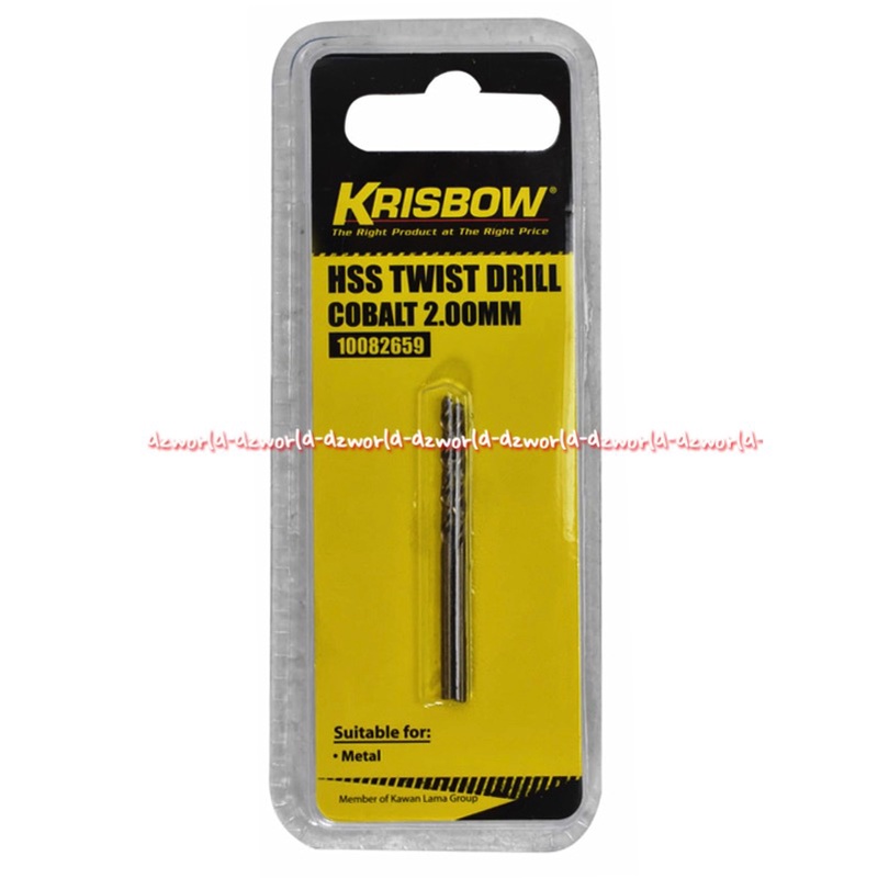 &quot;Krisbow Hss Twist Drill Cobalt 2mm Refill Isi Ulang Pengganti Mata Bor Stainless Steel Cadangan Mata Bor Metal Mudah Digunakan Kris Bow Hs Twistdrill 2 Mili