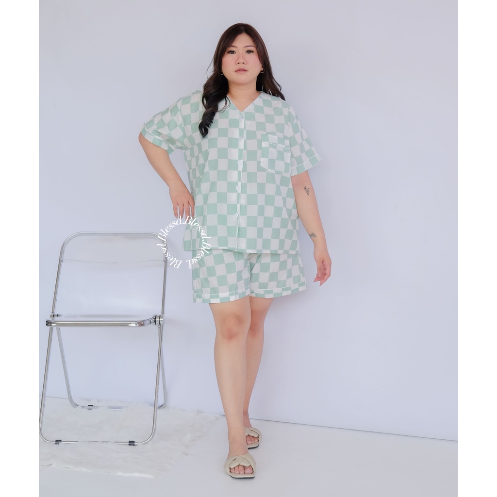 BAJU TIDUR IMPORT KOREA SOFT COTTON JUMBO SIZE MOTIF IMPORT KOREA LD 130CM BIGSIZE MUAT UPTO XXL - S
