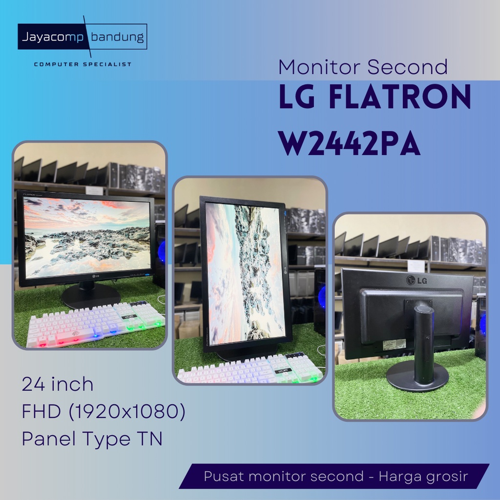 Monitor LED 24 inch LG Flatron W2442PA / Dell U2412M (Second Mulus)