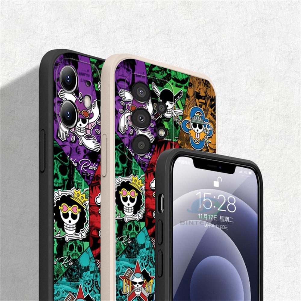 Samsung A13 A03 A03S A23 A22 A21S A12 A02S A11 A51 A10 A30 A50 A52 A20S A10S M12 J4 Plus J7 Pro Jepang One Piece Luffy Dan Brook Casing Ponsel Silikon Lembut Binteacase