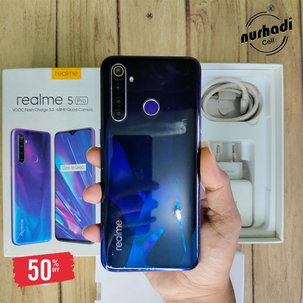 Handphone Second Istimewa Realme 5 Pro 4/128 Fullset Mulus Fungsi Normal Garansi