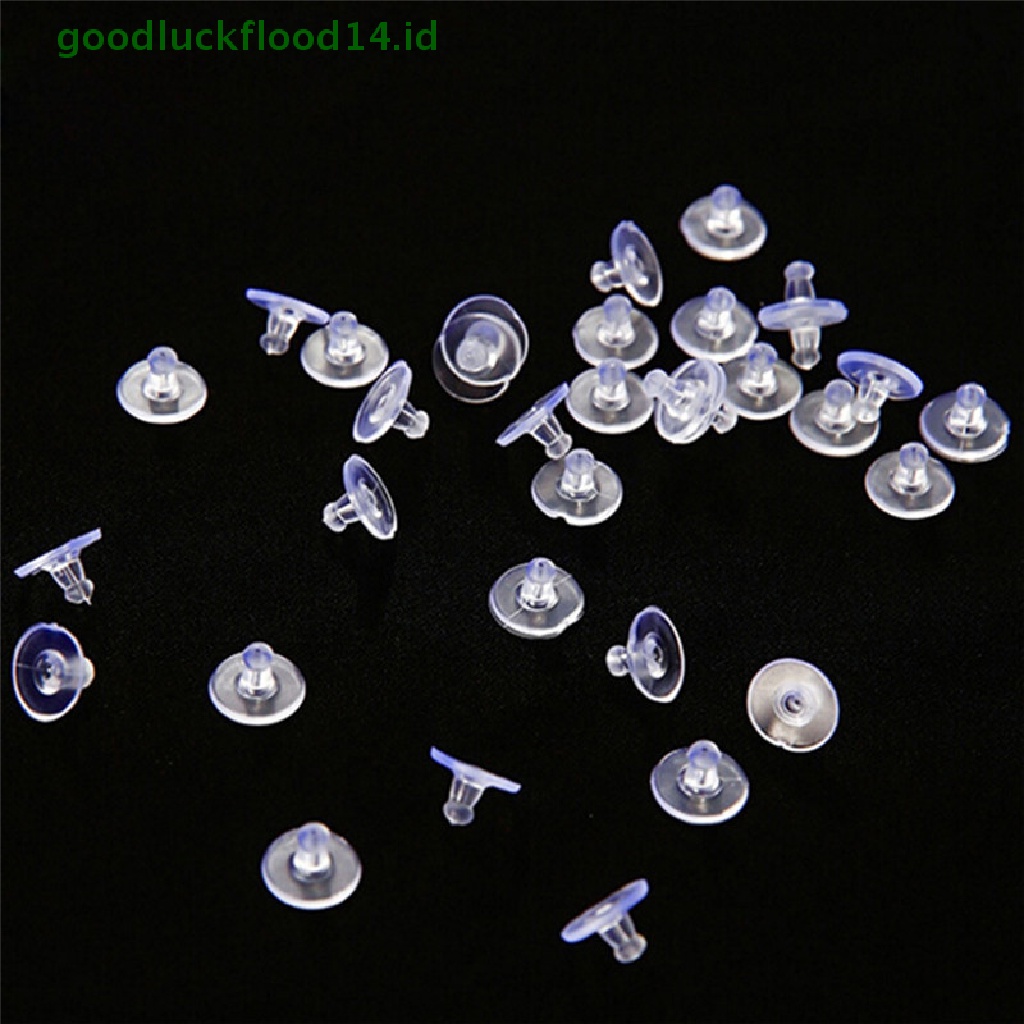 [GOOGFOUR] 50pcs Karet Heavy Duty Earring Backs Sleeves Holders Stoppers Silikon Mur Lembut [TOP]