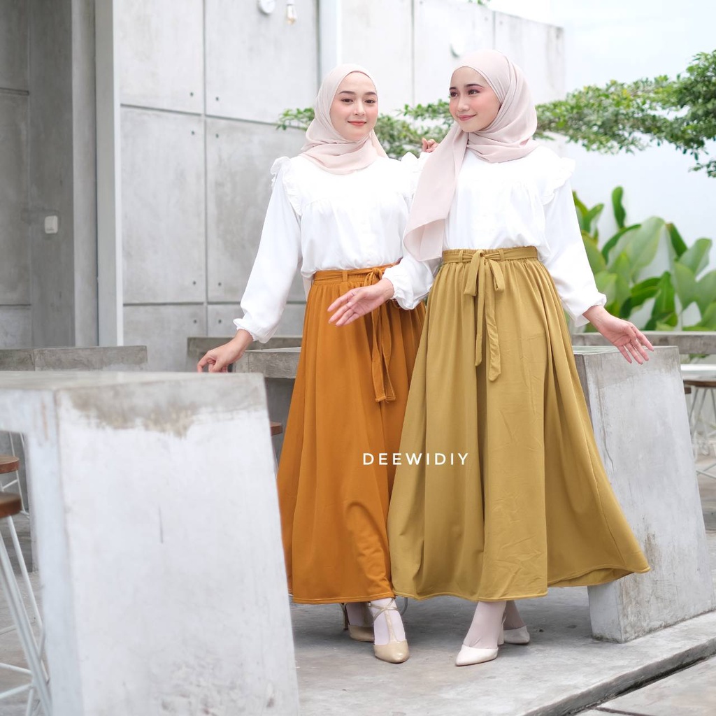 ROK PAYUNG PANJANG WANITA - RIBBON SKIRT DEEWIDIY