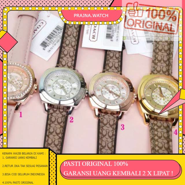 ORIGINAL JAM TANGAN WANITA CEWEK COACH WANITA ANTI AIR KULIT ORIGINAL ORI 100% TERBARU
 LADIES II