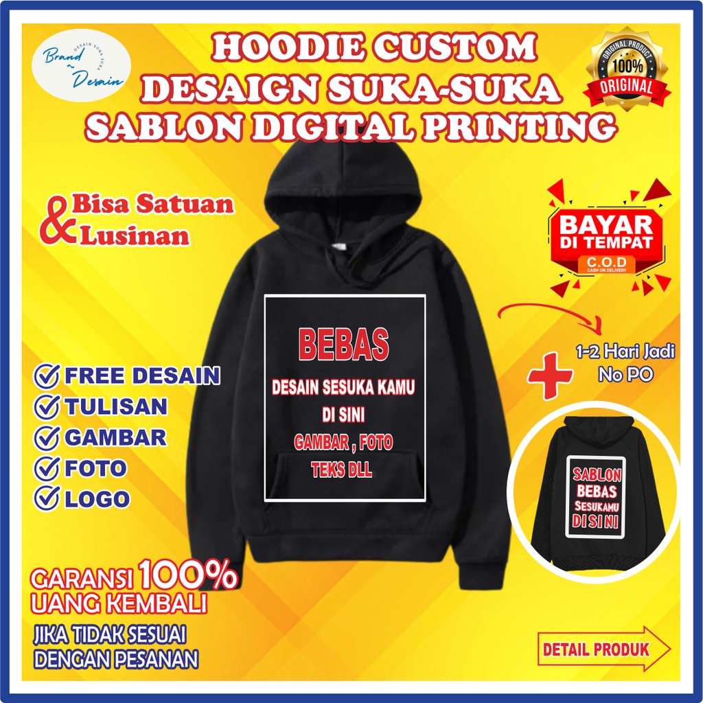 HOODIE HODI HODIE SWEATER SWEATER JAKET JACKET SWEATSHIRT CUSTOM CUSTOME COSTUM SABLON KUSTOM COWOK 