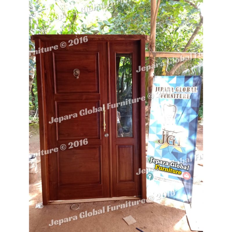 Kusen Pintu Rumah dan Jendela jati Utama FREE ENGSEL & KUNCI ( pintu rumah jati, pintu kamar jati )