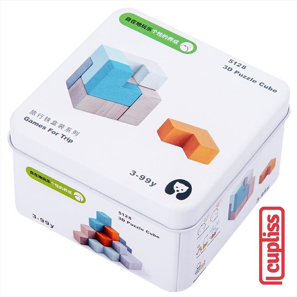 Games For Trip Puzzle Kayu Montessori 3D Puzzle Cube Balok Susun