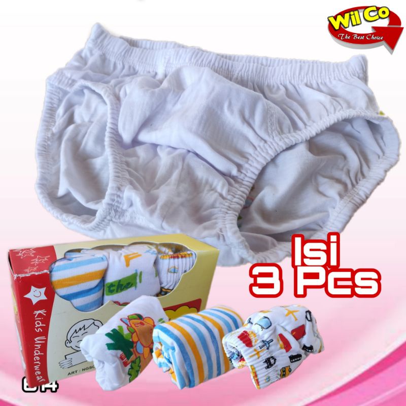 K614T - (Harga Per Box Isi 3Pcs) CELANA DALAM ANAK PAKAIAN DALAM ANAK COWOK AGREE SIZE S - XL