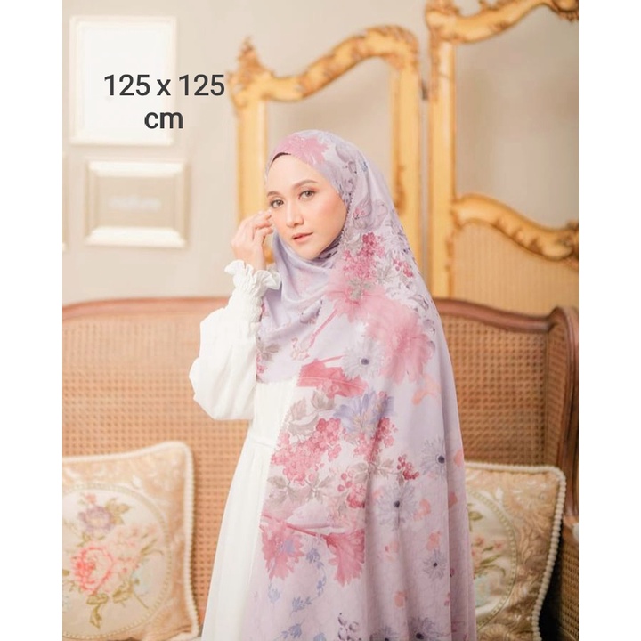 SALE !! hijab segiempat voal syari motif terbaru aurora | jilbab syar'i voal premium | kerudung segi empat jumbo motif voal
