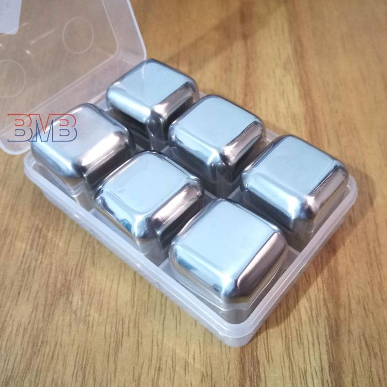 

rjd44 ENAM Es Batu Stainless Steel Ice Cube Selagi Murah