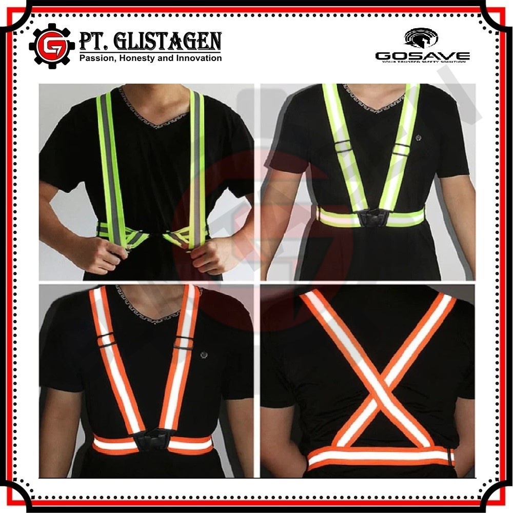 Rompi Karet Safety Proyek V Guard Elastic Scotlight ( Hijau / Orange )