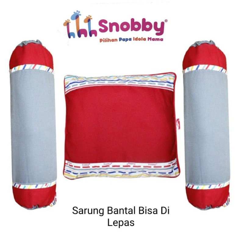 4 in 1 | 3 in 1 | Snobby BANTAL Bayi Set (1 Peyang + 2 Guling) Bantal Guling Baby Summit | Swan Series BANTAL GULING