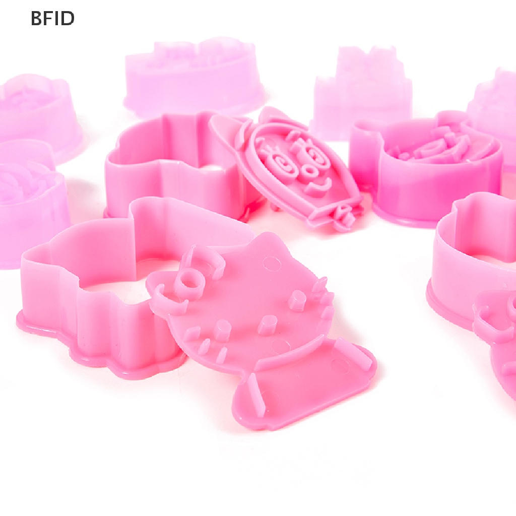 [BFID] 1pasang Pemotong Kue Kering Plastik Lucu Kartun Pressable Biscuit Mold Cetakan Kue [ID]