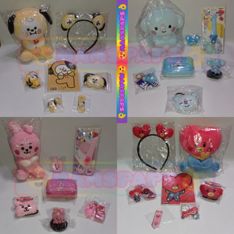 BONEKA BT21 BAHAN POLYESTER PREMIUM 7 MACAM 1 FIGURE KARAKTER BT21 BTS  KPOP