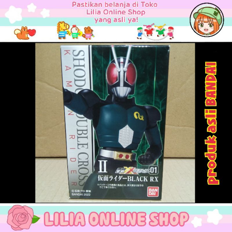 SHODO XX / SHODO DOUBLE CROSS MASKED RIDER BLACK RX (BANDAI) Ksatria Baja Hitam RX