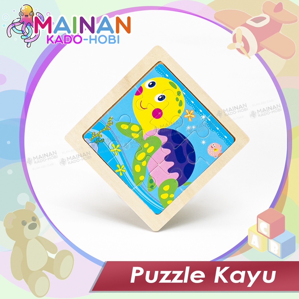 EDUCATION TOYS WOODEN PUZZLE FOR KIDS KARAKTER LUCU