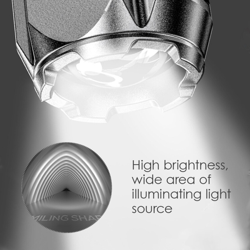 Senter Fokus Cahaya Terang Isi Ulang USB, Senter Rumah Portabel Luar Ruangan, Yang Biasa Digunakan