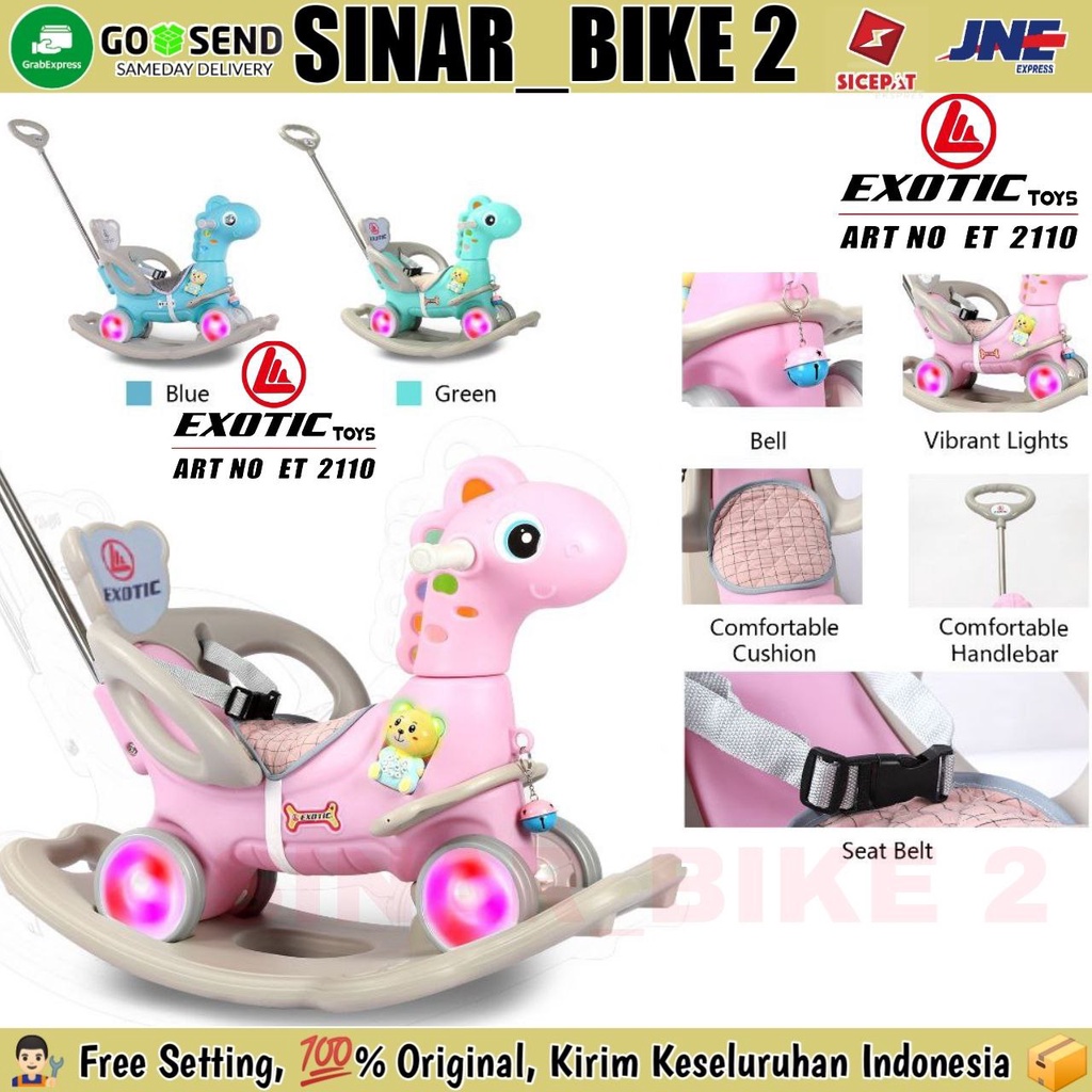 Dino Dan Kuda Goyang Ayunan Jungkat-Jungkit Mainan Anak Exotic ET-2110 &amp; 2108