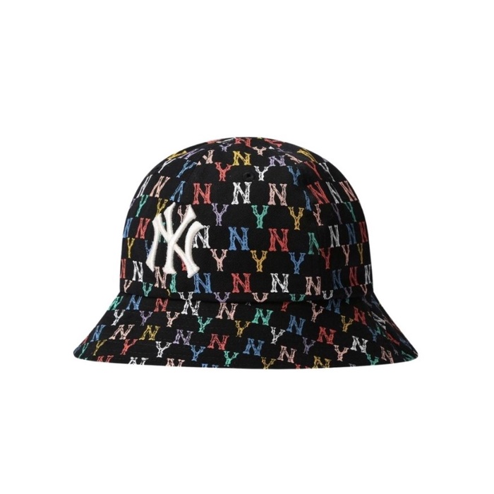 Topi Mlb Monogram Rainbow Dome Hat New York Yankees Black