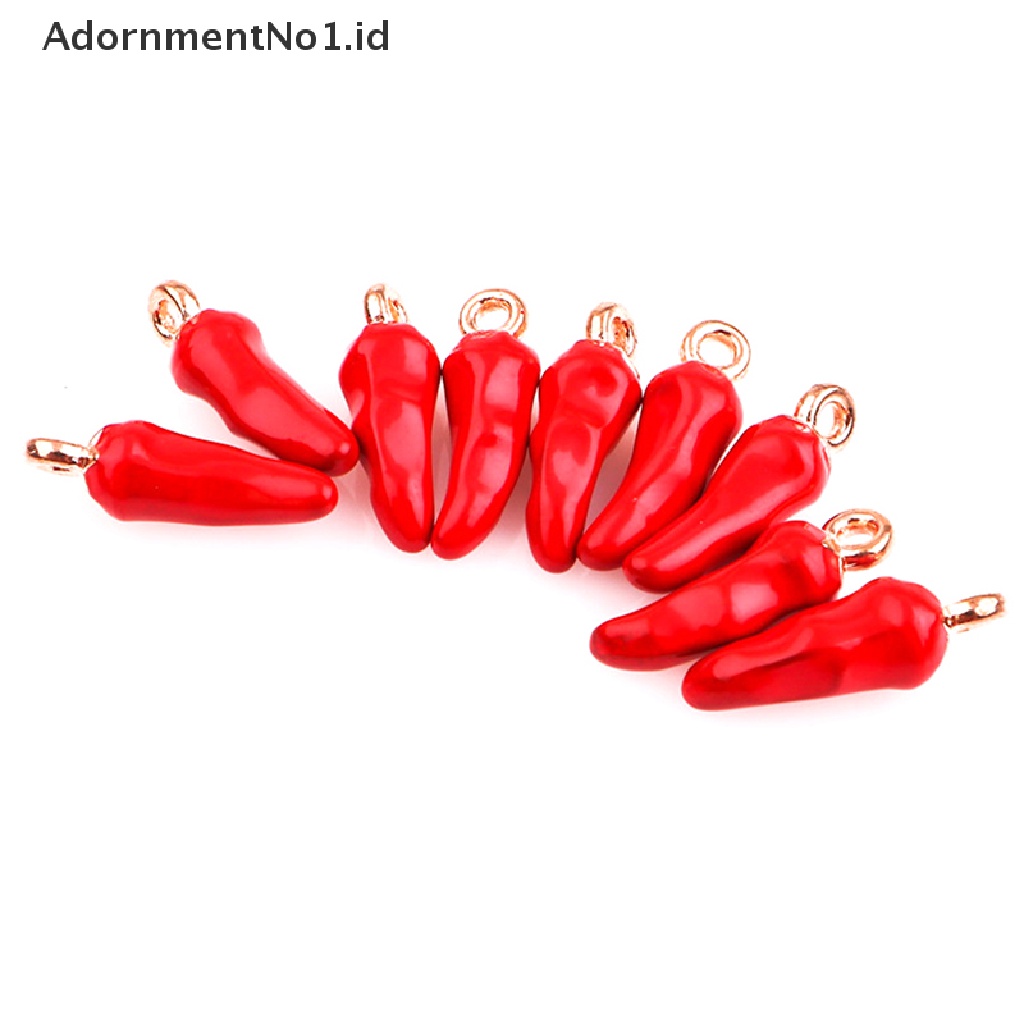 [AdornmentNo1] Alloy Enamel Tetes Minyak Paprika Liontin Emas Temukan Aksesoris Kalung DIY [ID]