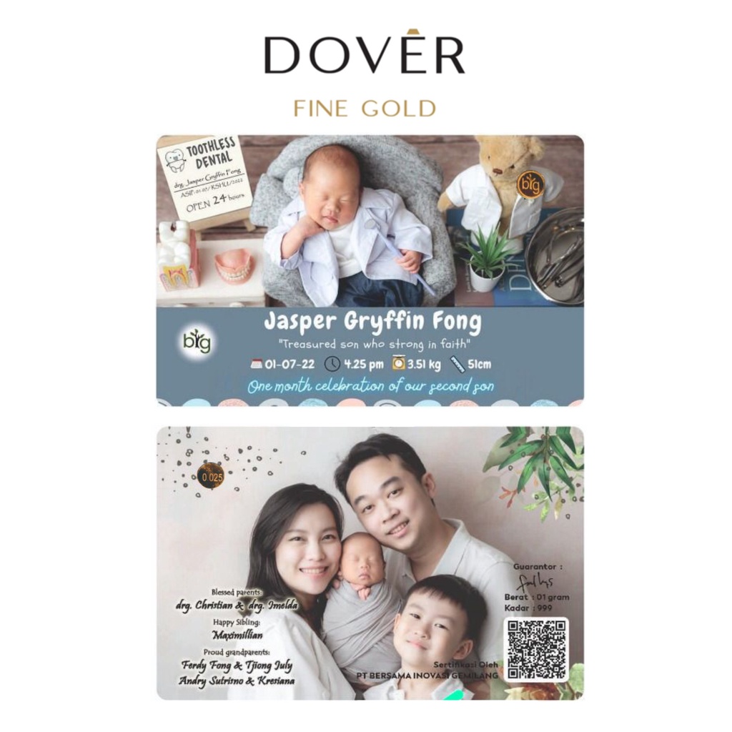 Custom Emas Logam Mulia Big Emasin 0.025 gram