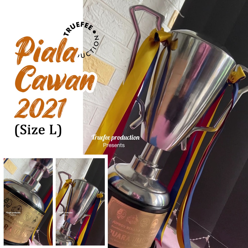 Jual Piala Logam Alumunium Cawan Size L Unik Artistik Shopee