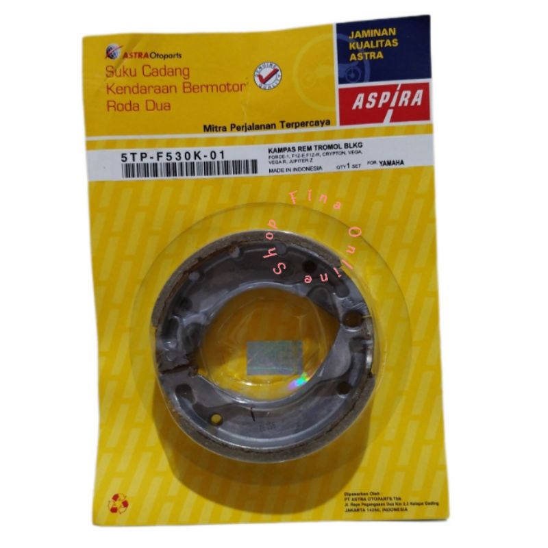 Aspira 5TP Kampas Rem Belakang (Tromol) Force 1, Vega, Jupiter Z