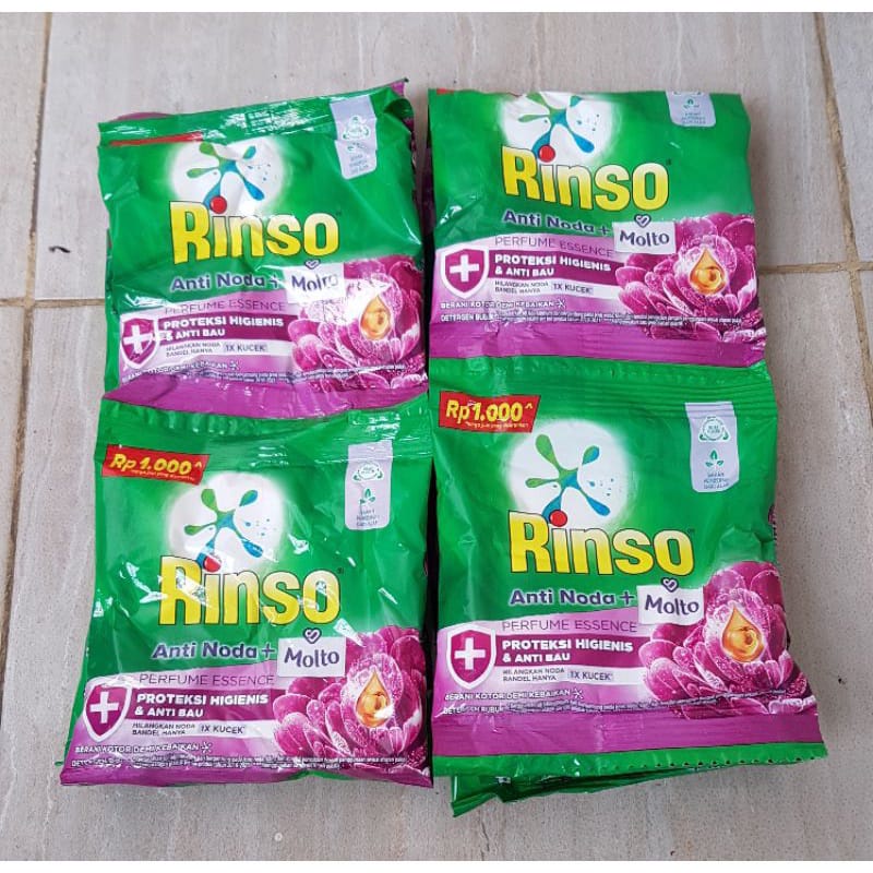 RINSO ANTI NODA + MOLTO BUBUK RENCENG 6pcs × 38gram/ RINSO BUBUK satu renceng isi 6pcs Kosmetik Arjuna Unilever